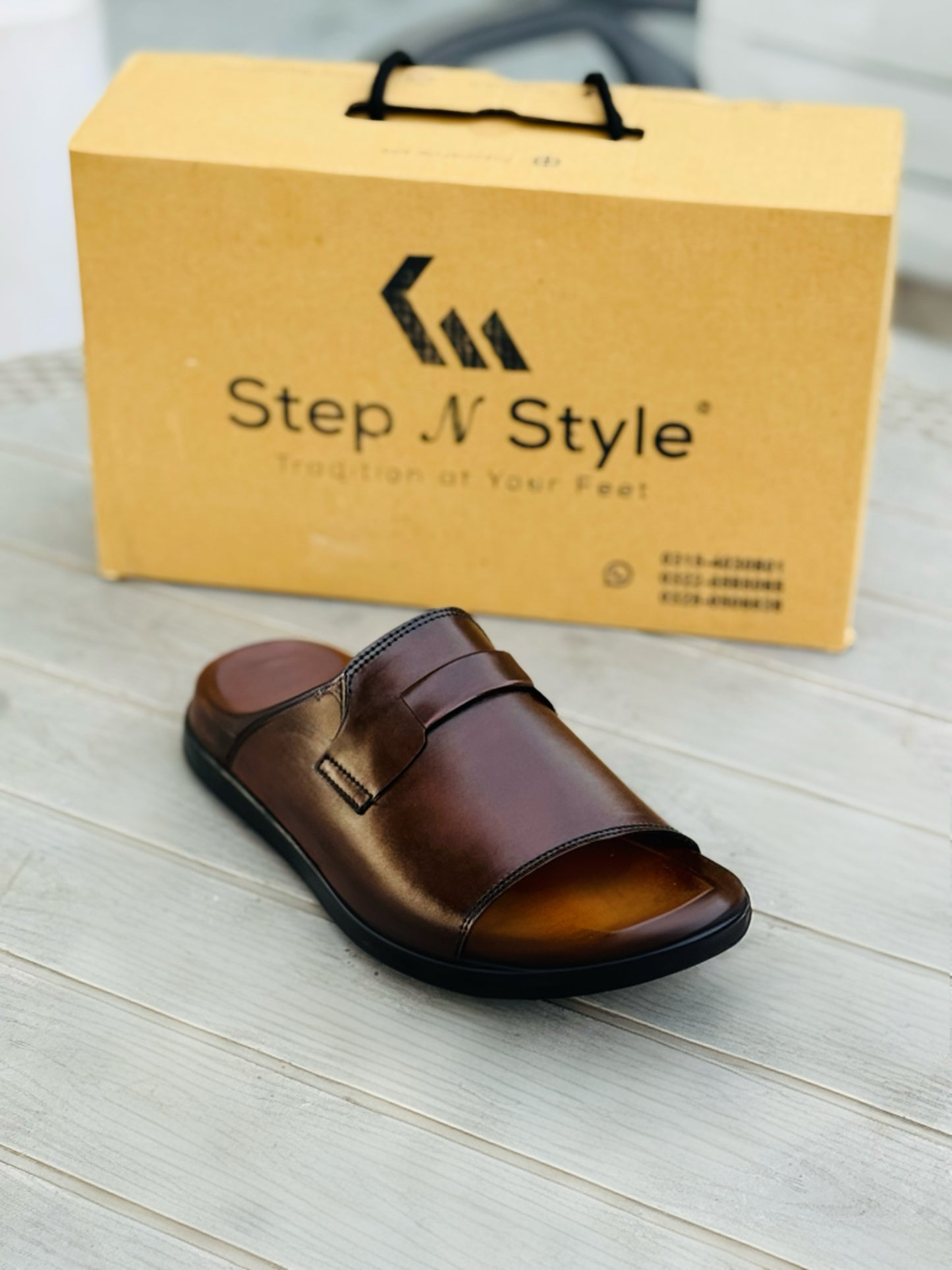 LEATHER S-10 OXF- SLIPPERS