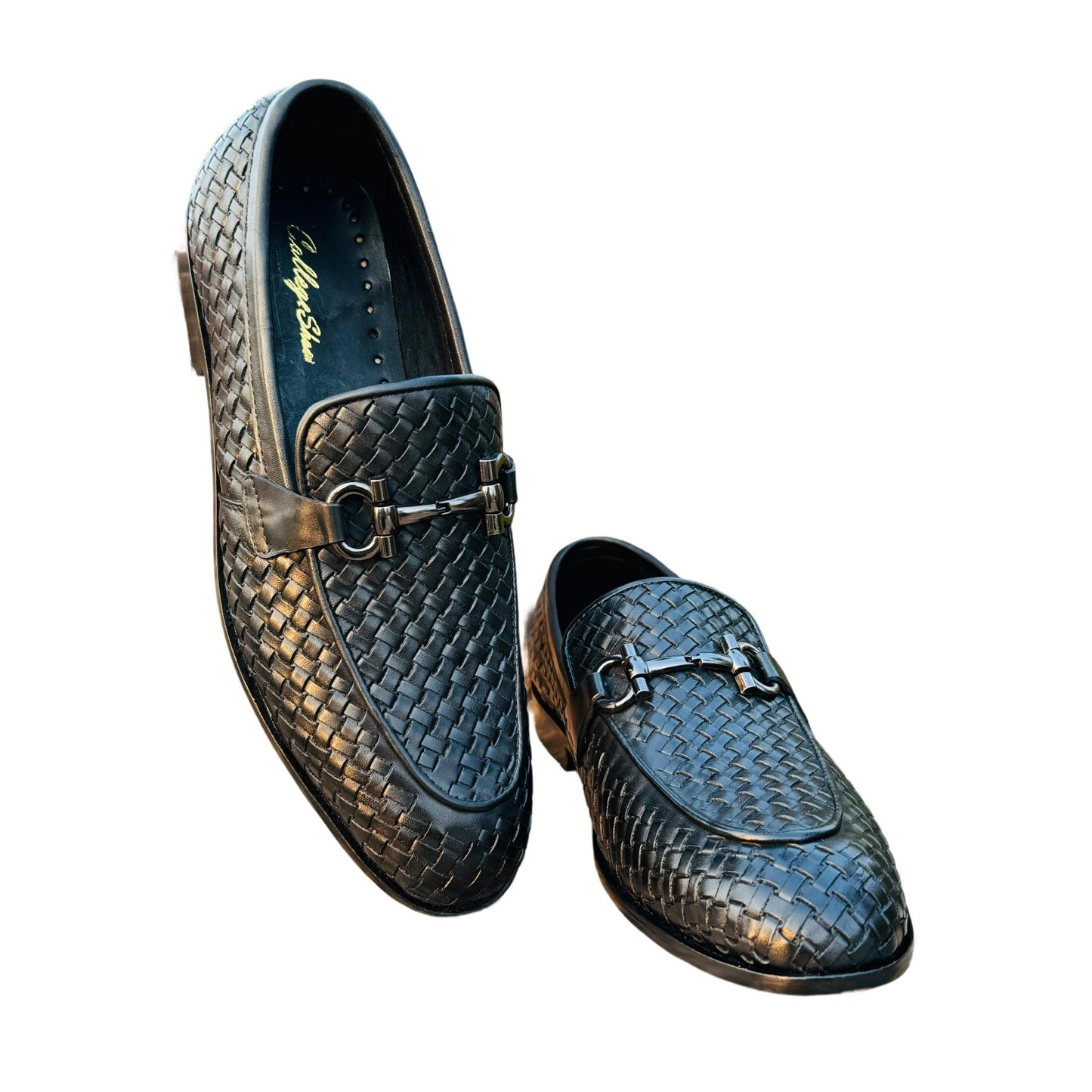 BLACK LEATHER BRAIDED FORMALS