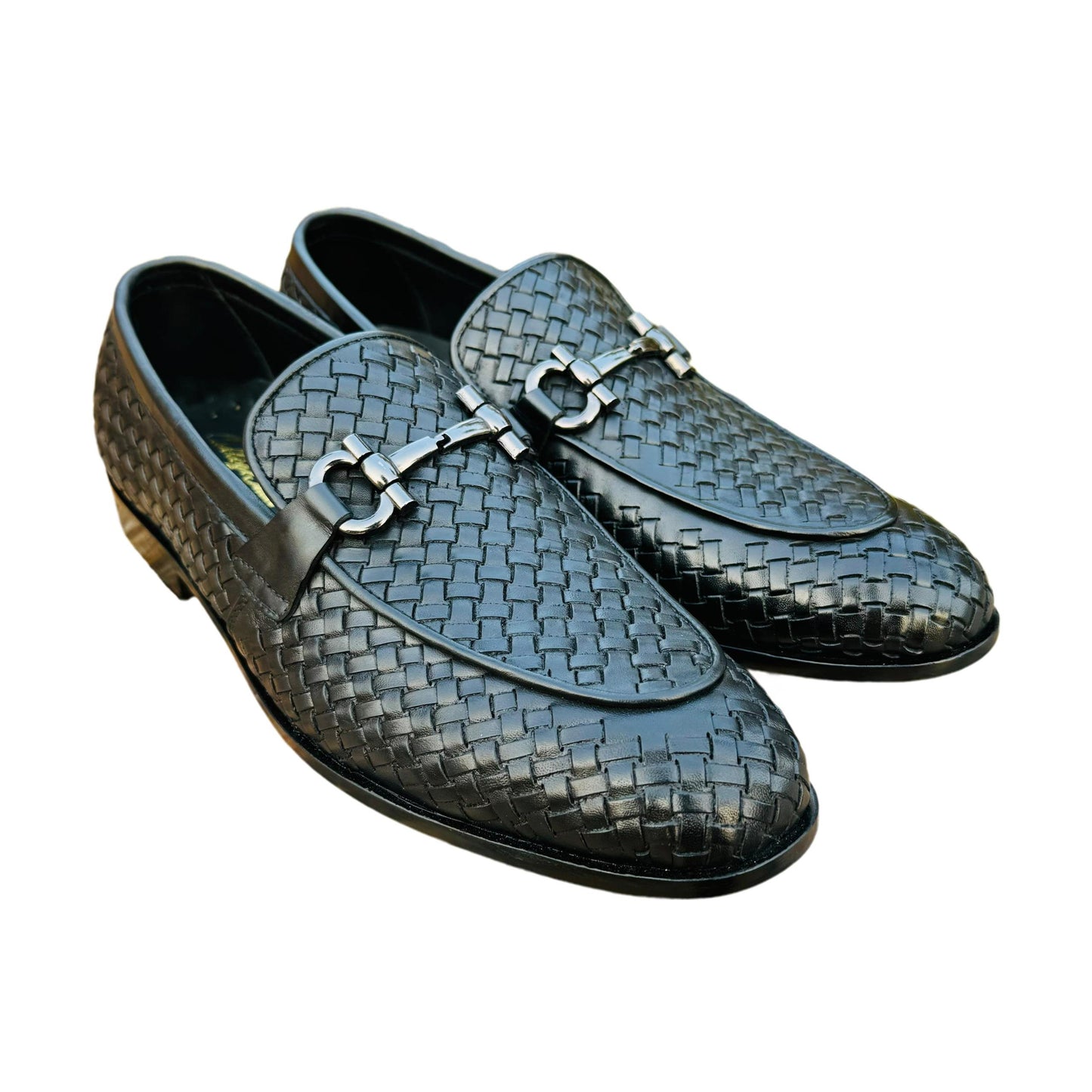BLACK LEATHER BRAIDED FORMALS