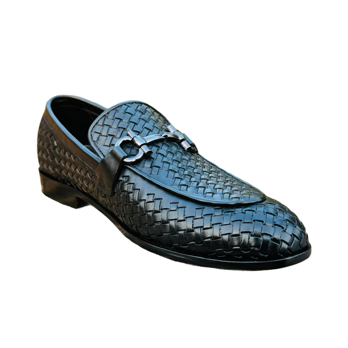 BLACK LEATHER BRAIDED FORMALS