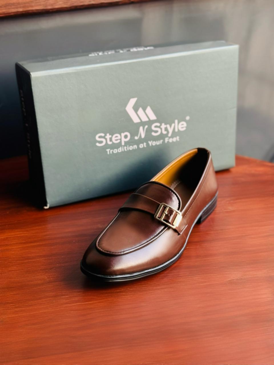 BROWN BAKLE LEATHER FORMAL