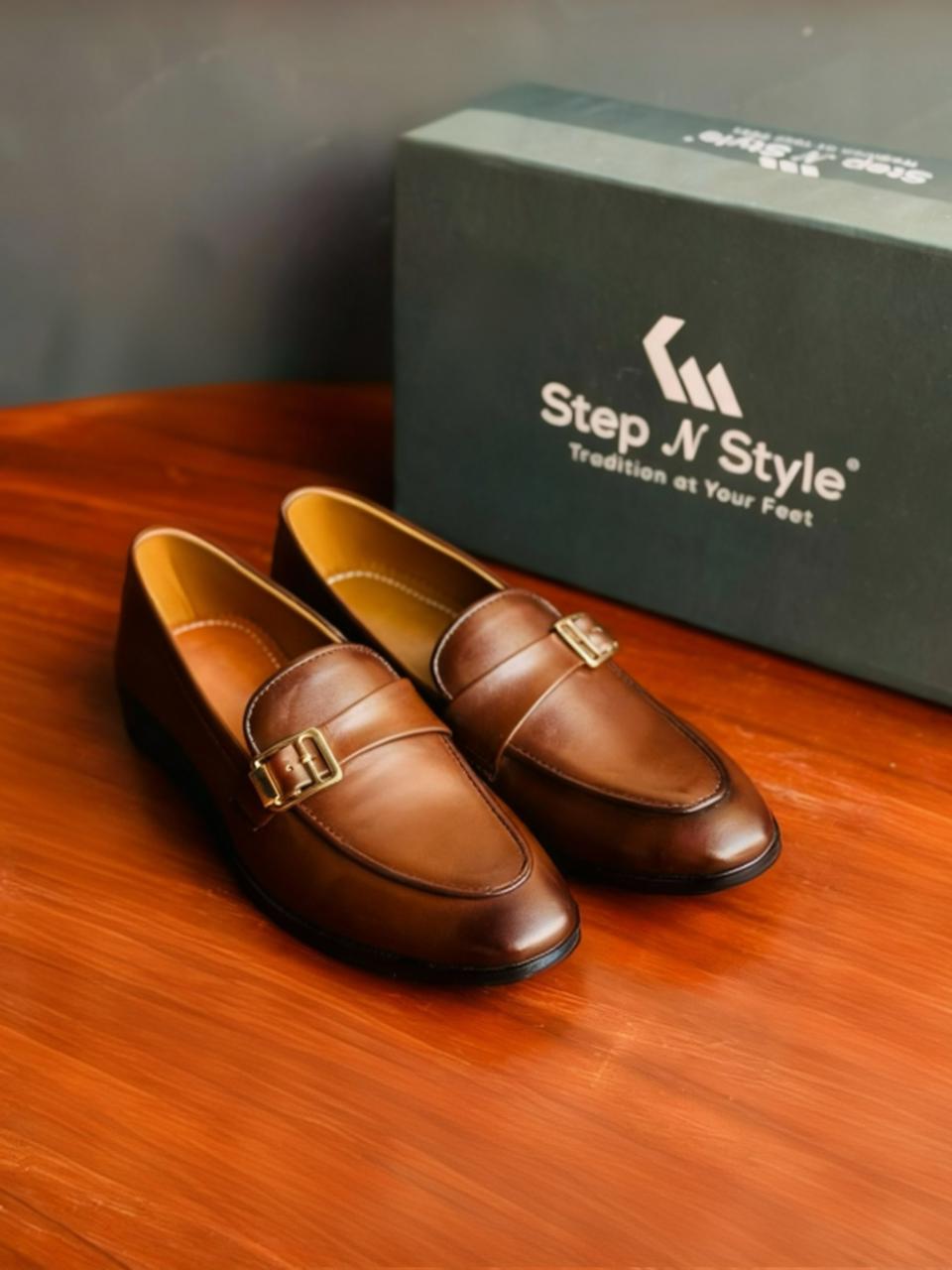BROWN BAKLE LEATHER FORMAL