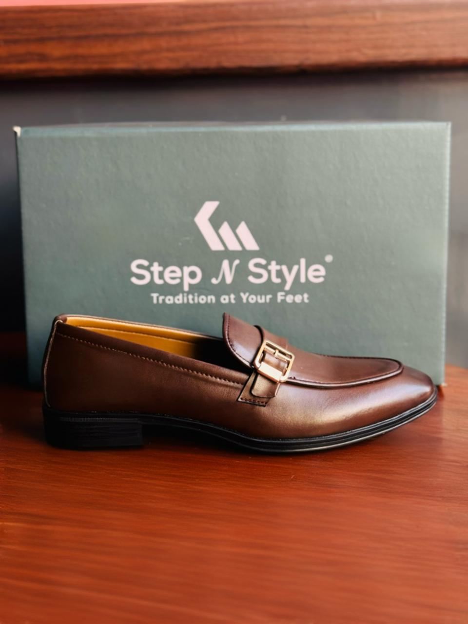 BROWN BAKLE LEATHER FORMAL