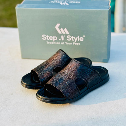 CROC-TEXTURED SLIPPERS ( ART-860 )