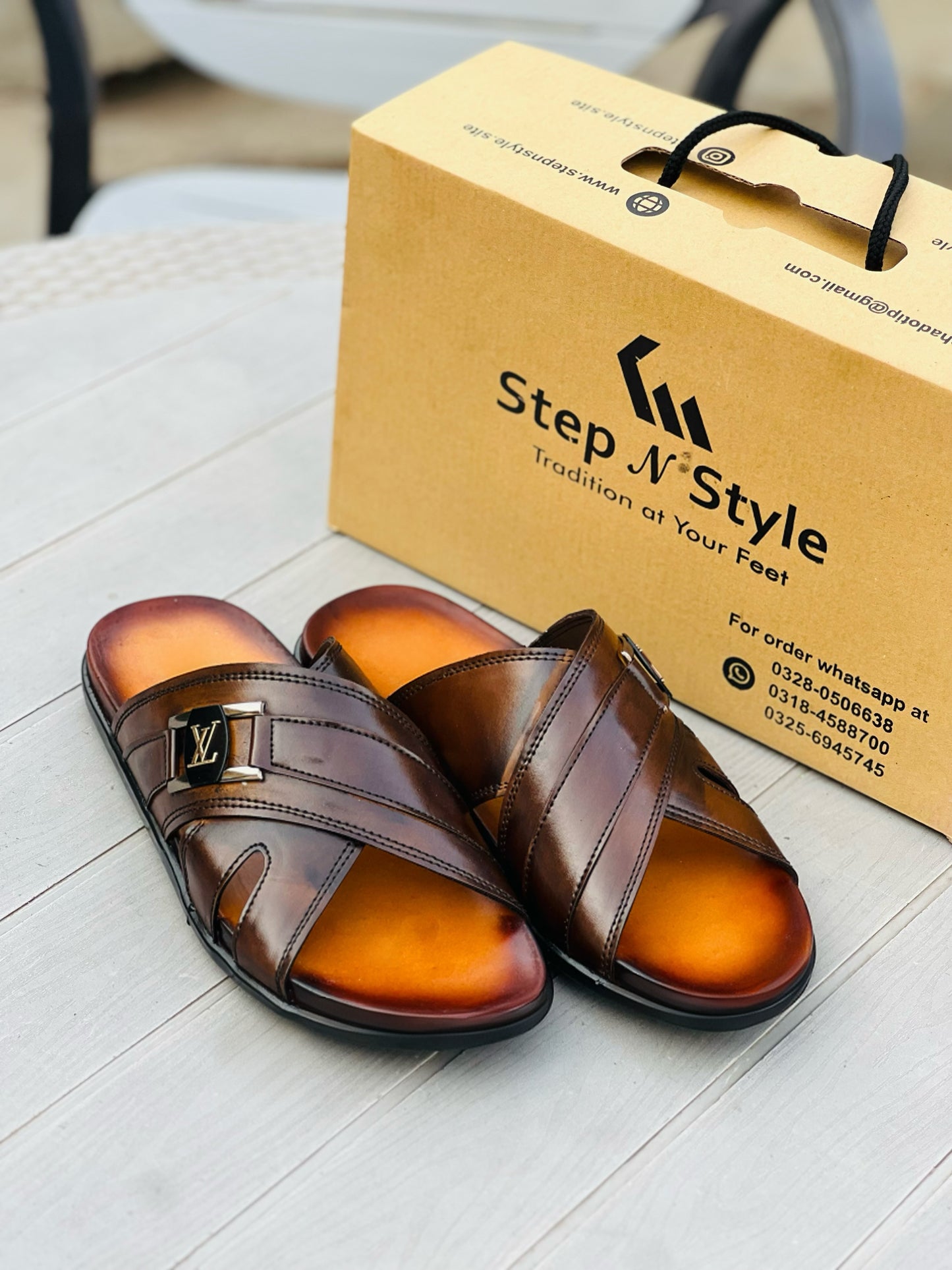 LEATHER STRIDE OXF-SLIPPERS