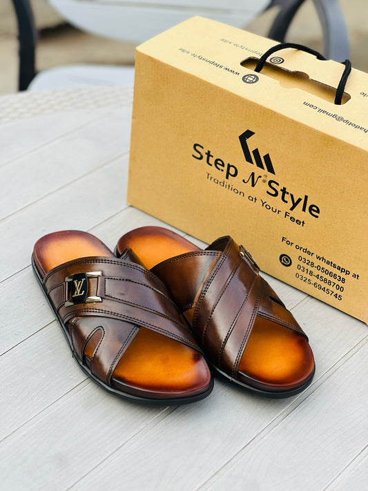 LEATHER STRIDE OXF-SLIPPERS