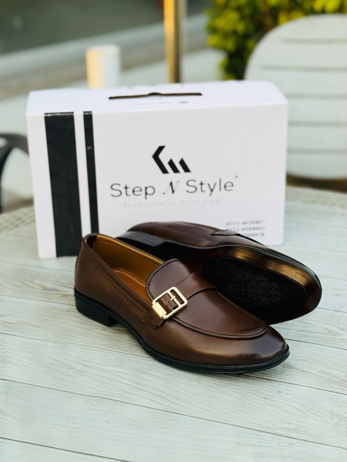 BROWN BAKLE LEATHER FORMAL