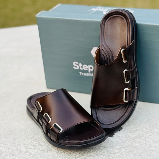 M1-BROWN OXF-SLIPPERS (ART-M079)