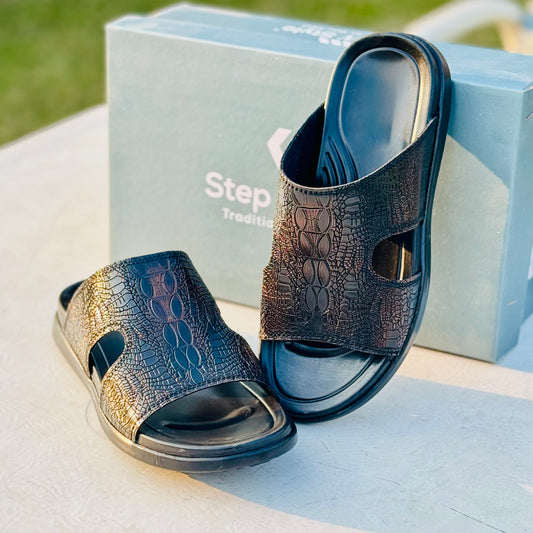 CROC-TEXTURED SLIPPERS ( ART-860 )