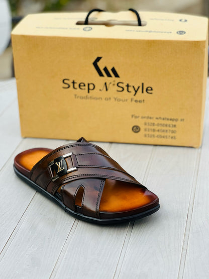 LEATHER STRIDE OXF-SLIPPERS