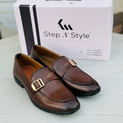 BROWN BAKLE LEATHER FORMAL