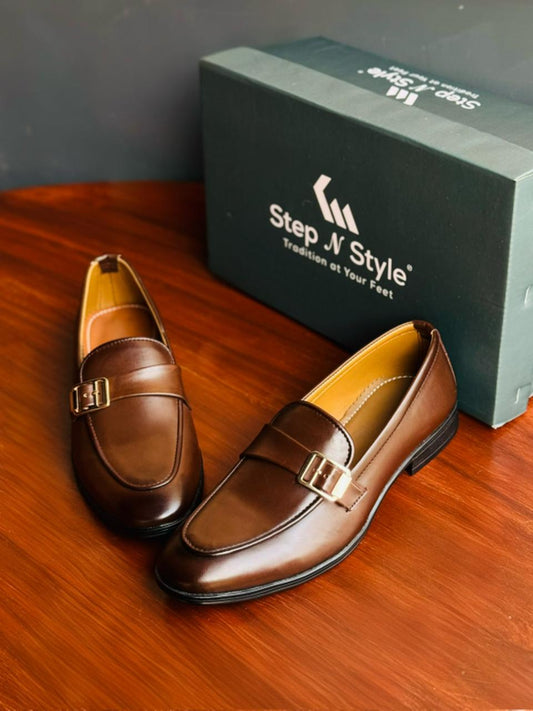 BROWN BAKLE LEATHER FORMAL