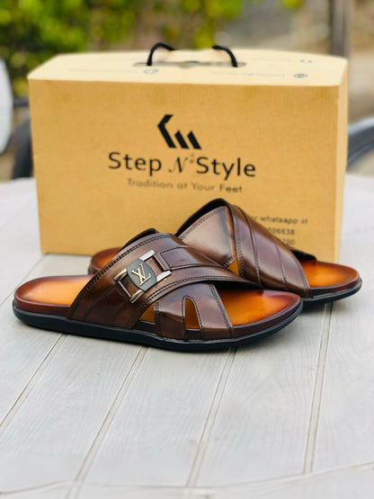 LEATHER STRIDE OXF-SLIPPERS