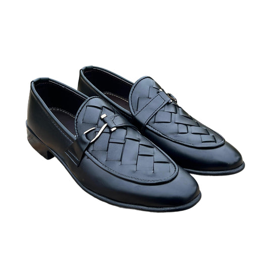 BLACK J FORMAL SLIP-ONS