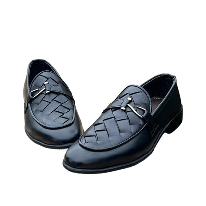 BLACK J FORMAL SLIP-ONS