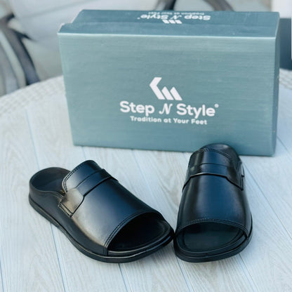 LEATHER S-10 OXF- SLIPPERS