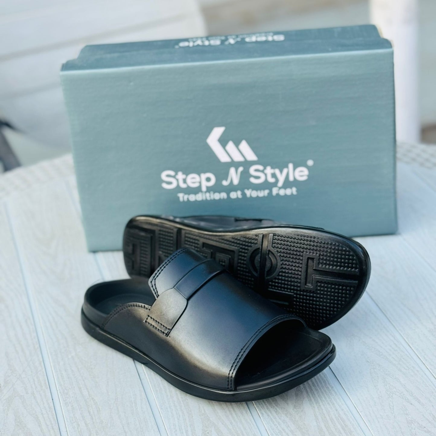 LEATHER S-10 OXF- SLIPPERS