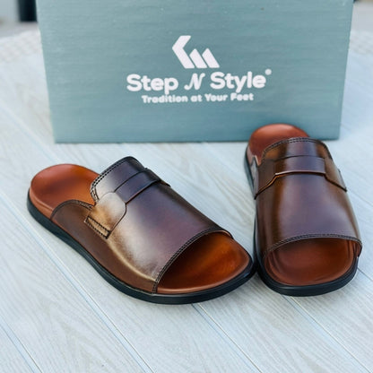 LEATHER S-10 OXF- SLIPPERS